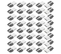 QUARKZMAN 40Pcs Connecteur Micro USB Mâle Port Jack, 5 Broches Dip 180 Degrés Adaptateur De Réparation Et Remplacement pour Circuits Imprimés PCB Appareils Numériques, Noir