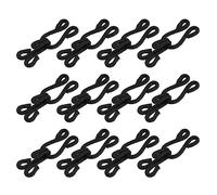 QUARKZMAN 40pcs Fer Couture crochues et Œil Fermetures, 28mm Couvert Invisible Couture Accessoires pour Soutien-gorge Vêtements Pantalon Veste Jupe DIY Artisanat, Noir