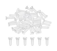 QUARKZMAN 40Pcs M4x14mm Vis En Plastique Transparent Phillips À Tête Plate, Vis À Tête Fraisée Isolées PC Boulons En Acrylique Transparents Machine