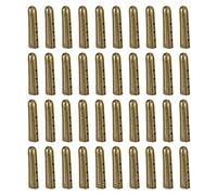 QUARKZMAN 40pcs Métal Lacet Embouts, 5x25mm Laiton Ouvert Bouche Lacet Tête Remplacement Cordon Fin Conseils pour Baskets DIY Réparation, Bronze