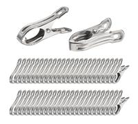 QUARKZMAN 40pcs Pinces De Jardin En Acier Inoxydable Robustes Pour Serres Avec Prise Solide Pour Filets Couvre-Rangs Pinces Pour Arceaux Fixation De Toile D'Ombre Ou Protection Des Plantes