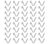 QUARKZMAN 40Pcs Single Button Kayak Paddle Snap Spring Clip 4.7x7x29mm 65Mn Spring Steel V-Shaped Hollow Lift Telescopic Locking Tube Pole Clips pour Tent Umbrella Camping