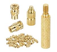 QUARKZMAN 40Set M3 Inserts Filetées À Chauffage Avec Embout De Soudure, 5mm OD, 8mm Hauteur, Écrous En Laiton Filetés Moletés Pour Composant D'Impression 3D Pièce En Plastique