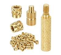 QUARKZMAN 40Set M4 Insert Filetées À Chauffage Avec Embout De Soudure, 6mm OD, 6mm Hauteur, Écrous En Laiton Filetés Moletés Pour Composant D'Impression 3D Pièce En Plastique