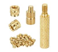 QUARKZMAN 40Set M4 Inserts Filetees A Chauffage Avec Embout De Soudure, 5.5mm OD, 4mm Hauteur, Ecrous En Laiton Filetes Moletes Pour Composant D'Impression 3D Piece Plastique