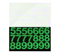 QUARKZMAN 42 Pcs ornementationations Numériques Fluorescentes, Autocollants Muraux Adhésifs Lumineux Verts, Autocollants 3D Fluorescents pour ornementationation Salle de Jeux