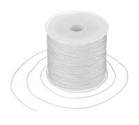 QUARKZMAN 44 Yards 0.8mm Fil Satin Nylon Gris Argenté | Pour gemmes DIY Cordon Nœud Chinois Pour Fabrication De gemmes Amitié Collier Bracelet, Fil Nylon