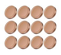 QUARKZMAN 45Pcs Couvercles de Bocaux Mason, 86mm/3,39" pour Bocaux à Ouverture Régulière, en Tôle d'Étain, Étanches pour le Stockage en Cuisine, (Rose Gold)