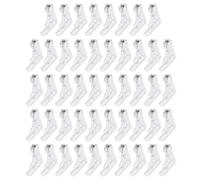 QUARKZMAN 48 Pack Pinces À Nappe en Plastique, 2.2"x2.28" Pince À Nappe Anti-Vent avec Ressort pour Maison Fête Pique-Nique Mariage Camping Tables À Manger, Transparent
