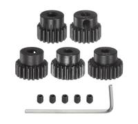 QUARKZMAN 48P Jeu De Pignons à Axe De 3,175 mm (1/8") - 18T 19T 20T 21T 22T - Pignons Moteur En Acier Trempé Avec Marche Pour Voiture Rc (5 Pièces)
