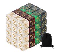 QUARKZMAN 48Pcs Dés Magiques Compteurs, Ensemble De Dés D6 Jetons De Vie en Acrylique pour Jeux De Cartes Standard, Marbre Blanc, Marbre Noir, Rouge/Noir, Vert/Noir