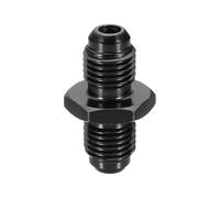 QUARKZMAN 4AN Male To 4AN Male Raccord Droit A Bride Adaptateur Filetage Raccords De Tuyau Adaptateur Aluminium Raccords De Ligne De Tuyau De Carburant Pour Vehicle,Black