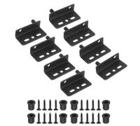 QUARKZMAN 4Jeu De Charnière Pivotante, 40 x 18 mm Charnières De Porte À Axe Dissimulé En Fer Robustes Avec Kit De Douille Pour Meubles Armoires Portes En Bois, Noir