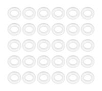 QUARKZMAN 4mm ID Silicone Joints O Rondelle Joint x 30 Pcs Rondelle Ronde Plate Rondelle Joint Joint Anneau pour Verre Porte Poignée, Transparent