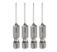 QUARKZMAN 4Pcs #000 Embout Tournevis Phillips PH000 Tige Hexagonale 1/4" Longueur 2" (50mm) Tige 1.2mm Magnetique Tete Croisee Forets Acier S2 Tournevis, Gris