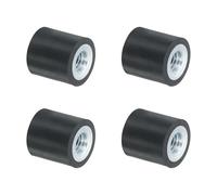 QUARKZMAN 4Pcs 10 x 10mm M4 Supports en Caoutchouc à Filetage Femelle, Isolateur de Vibrations, Remplace les Coussins Anti-Vibrations, Bloc de Base Plat