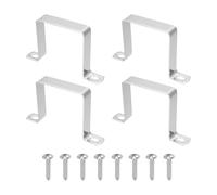 QUARKZMAN 4Pcs 2-3/4" x 2-3/4" Collier Carré Pour Tube, 304 Acier Inoxydable Support En U Lourd Pour Conduit Avec Vis Auto-Taraudeuses Pour Installation De Tube