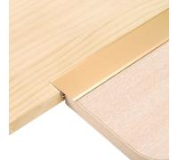 QUARKZMAN 4Pcs 2.9ft x 1.3" Profilés De Transition En T Pour Sol, Bords En Alliage D'Aluminium Pour Revêtement Vinyle, Joint Pour Lames De Parquet, Carrelage Et Interstices De Sol, Or