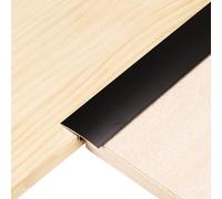 QUARKZMAN 4Pcs 2.9ft x 1.57" Profilés De Transition En T Pour Sol, Bords En Alliage D'Aluminium Pour Remplir Les Interstices Entre Lames De Parquet, Carrelage Et Sols Vinyle, Noir