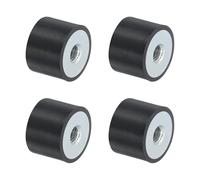 QUARKZMAN 4Pcs 20 x 15mm M6 Supports en Caoutchouc à Filetage Femelle, Isolateur de Vibrations, Remplace les Coussins Anti-Vibrations, Bloc de Base Plat