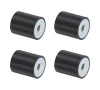 QUARKZMAN 4Pcs 20 x 25mm M6 Supports en Caoutchouc à Filetage Femelle, Isolateur de Vibrations, Remplace les Coussins Anti-Vibrations, Bloc de Base Plat