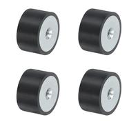 QUARKZMAN 4Pcs 25 x 15mm M6 Supports en Caoutchouc à Filetage Femelle, Isolateur de Vibrations, Remplace les Coussins Anti-Vibrations, Bloc de Base Plat
