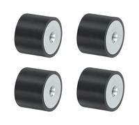 QUARKZMAN 4Pcs 25 x 20mm M6 Supports en Caoutchouc à Filetage Femelle, Isolateur de Vibrations, Remplace les Coussins Anti-Vibrations, Bloc de Base Plat