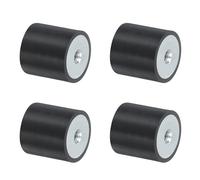 QUARKZMAN 4Pcs 25 x 25mm M6 Supports en Caoutchouc à Filetage Femelle, Isolateur de Vibrations, Remplace les Coussins Anti-Vibrations, Bloc de Base Plat