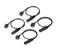 QUARKZMAN 4pcs 3 Pin DMX512 XLR Vers RJ45 Femelle Câble Adaptateur 1.6ft | Câble Extension Microphone, Pour Console Scène Studio Éclairage