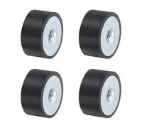 QUARKZMAN 4Pcs 30 x 15mm M8 Supports en Caoutchouc à Filetage Femelle, Isolateur de Vibrations, Remplace les Coussins Anti-Vibrations, Bloc de Base Plat