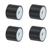 QUARKZMAN 4Pcs 30 x 25mm M8 Supports en Caoutchouc à Filetage Femelle, Isolateur de Vibrations, Remplace les Coussins Anti-Vibrations, Bloc de Base Plat