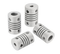 QUARKZMAN 4Pcs Accouplements Flexibles 3mm à 6mm Joint Connecteur En Alliage D'Aluminium, Accouplements D'Arbre Flexible Accoupleur De Moteur Pour 3D Printer CNC Machine DIY D12 x L18mm