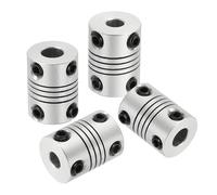QUARKZMAN 4Pcs Accouplements Flexibles 5mm À 6.35mm Joint Connecteur En Alliage D'Aluminium, Accouplements D'Arbre Flexible Accoupleur Moteur Pour 3D Printer CNC Machine DIY D15 x L20mm