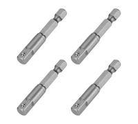 QUARKZMAN 4pcs Adaptateur De Douille À Choc 1/4" Entraînement Carré 1/4" Tige Hexagonale 2" Longue Extension Bit Pour Axle Nut Driver Drill Socket Sets