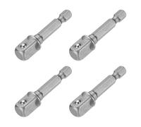QUARKZMAN 4pcs Adaptateur Pour Douille À Choc 3/8" Carré 1/4" Tige Hexagonale 2" Longue Extension Pour Axle Nut Driver Drill Socket Sets