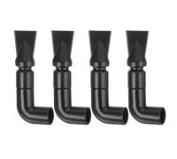 QUARKZMAN 4pcs Aquarium Buse, 360°Libre Rotation Plastique Aquarium Pompe Buse, 15mm/0.59" OD Plat Eau Sortie Retour Tuyau Raccord pour Aquariums Poissons Réservoirs (Noir)