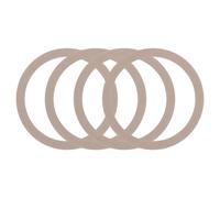 QUARKZMAN 4Pcs Bague d'Adaptateur Magnétique, Kit de Conversion Universel de Chargeur sans Fil Magnétique Bague Métallique Étincelante Autocollante pour Étui de Téléphone, Or