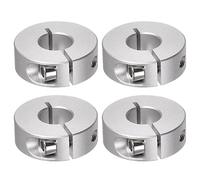 QUARKZMAN 4pcs Bague de Réglage Bague Arrêt d'axe Butée Arbre Collier 14mm Alésage Aluminium Alliage Diviser Colliers Vis, 35mm OD, 12mm Largeur pour Roue Brouette Pont Boîte Vitesses