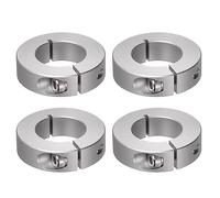 QUARKZMAN 4pcs Bague de Réglage Bague Arrêt d'axe Butée Arbre Collier 25mm Alésage Aluminium Alliage Diviser Colliers Vis, 45mm OD, 12mm Largeur pour Roue Brouette Pont Boîte Vitesses