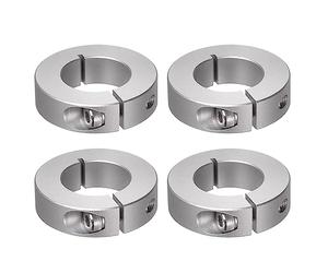 QUARKZMAN 4pcs Bague de Réglage Bague Arrêt d'axe Butée Arbre Collier 25mm Alésage Aluminium Alliage Diviser Colliers Vis, 45mm OD, 12mm Largeur pour Roue Brouette Pont Boîte Vitesses
