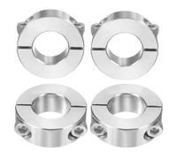 QUARKZMAN 4pcs Bagues d'Accouplement à Vis Acier Inoxydable, Bague de Réglage Fente Double 25mm ID x 45mm OD x 15mm Hauteur, Collier de Serrage Coupleur d'Arbre à Verrouillage avec Vis