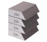 QUARKZMAN 4pcs Blocs Éponge De Ponçage 1000 Grain Éponge De Ponçage Avec Bord Angulaire 4"x2.8"x1", Éponge De Ponçage Lavable Et Réutilisable Pour Polir Cuisine Métal Bois Plaque De Plâtre