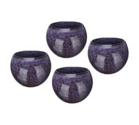 QUARKZMAN 4pcs Bols À Thé Faits À La Main 150ml / 5oz Changement Four Chinois Japonais Tasse À Thé Céramique Ensemble Thé Gong Fu Pour Bureau Maison Cadeaux, Violet