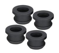 QUARKZMAN 4Pcs Bouchon à Œillet en Caoutchouc à Pression, Diamètre de Montage 12.5mm ID 9.5mm, Joint Anti-Rayures Pour Boîte Électrique, Tuyau de Câble Noir