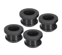 QUARKZMAN 4Pcs Bouchon à Œillet en Caoutchouc à Pression, Diamètre de Montage 14mm ID 10.5mm, Joint Anti-Rayures Pour Boîte Électrique, Tuyau de Câble Noir