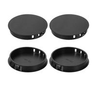 QUARKZMAN 4pcs Bouchons de Trou, 65mm(2-9/16") Capuchons d'Obturation en Plastique pour Trous de Perçage, Obturateur Cache Trou Bouchon Rond pour Insertion Meubles Armoire Panneaux Mur, Noir