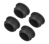 QUARKZMAN 4pcs Bouchons de Trou en Silicone, 22 mm Diamètre de Montage Bouchon d'étanchéité Rond Souple et Flexible de Verrouillage, pour Trous, Bouteilles, Tuyaux, Appareils, Noir