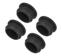 QUARKZMAN 4pcs Bouchons de Trou en Silicone, 23 mm Diamètre de Montage Bouchon d'étanchéité Rond Souple et Flexible de Verrouillage, pour Trous, Bouteilles, Tuyaux, Appareils, Noir