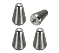 QUARKZMAN 4Pcs Bouton De Commute 3 Voies 5 Voies Pour Guitare, Bouton À Encoche Croisée En Laiton À Enfoncement 4.5mm/0.18" Pour Commutateur De Micro Guitare Électrique ST TL, Gris.