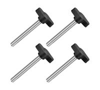 QUARKZMAN 4Pcs Boutons à Ailettes en T M6 x 50mm Acier Inoxydable 304 Noir